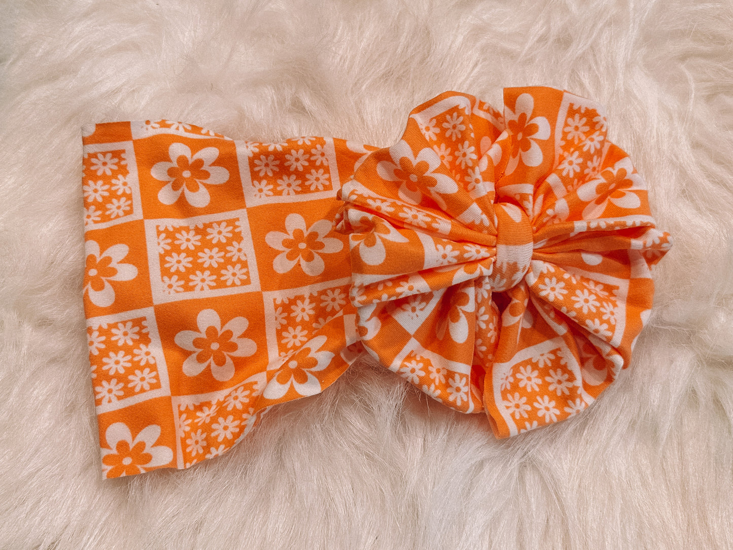 Orange Checkered Floral (DPB)